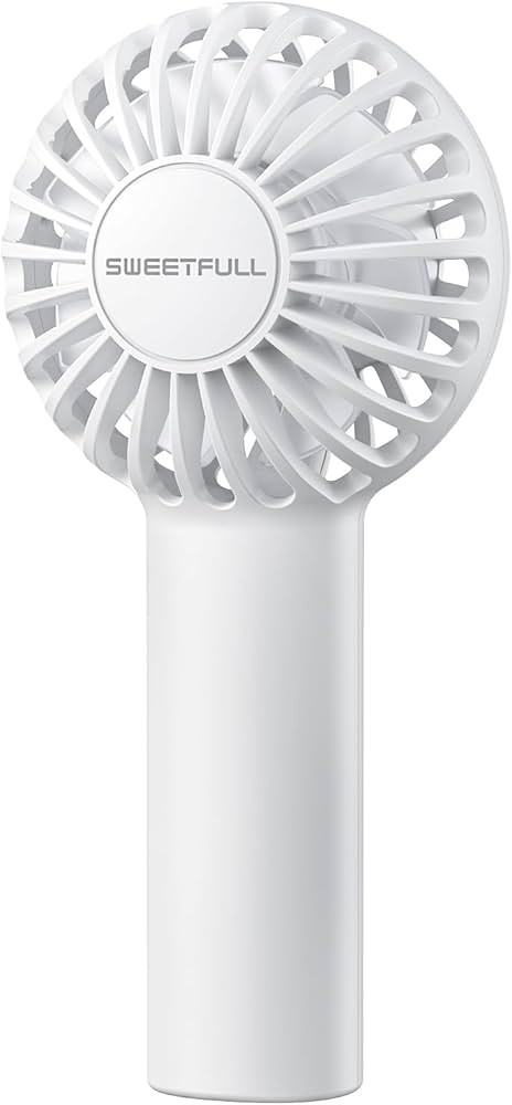 SWEETFULL Mini Portable Fan Powerful Handheld Fan Rechargeable,3 Speeds Personal Small Hand Fan f... | Amazon (US)