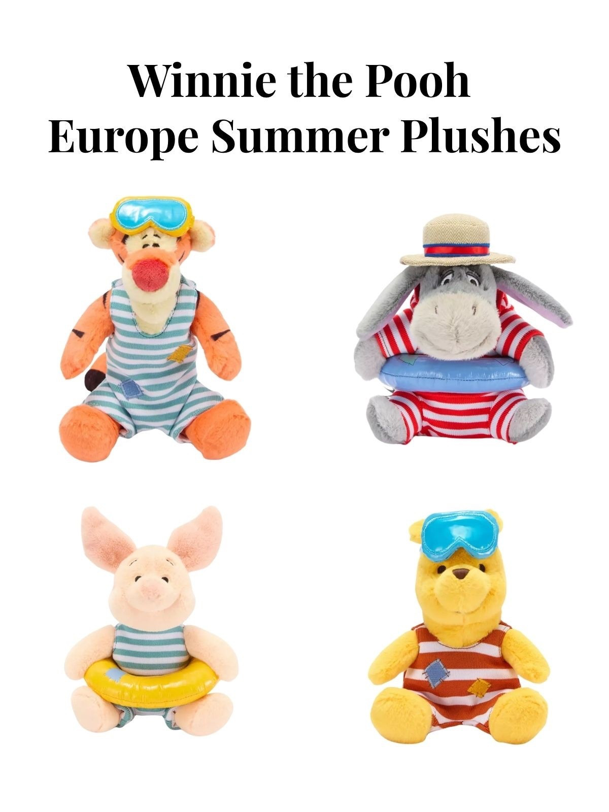 New Winnie the Pooh, Eeyore, Tigger, and Piglet Europe summer plushes from Disney Store ☀️🏝️🏖️

#LTKKids #LTKTravel #LTKSeasonal