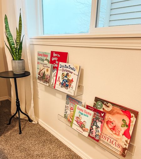 Our favorite Christmas books for kids! And love these acrylic book shelves! Nursery decor, boy room, baby room, boy nursery, play room

#LTKHoliday #LTKbump #LTKbaby
