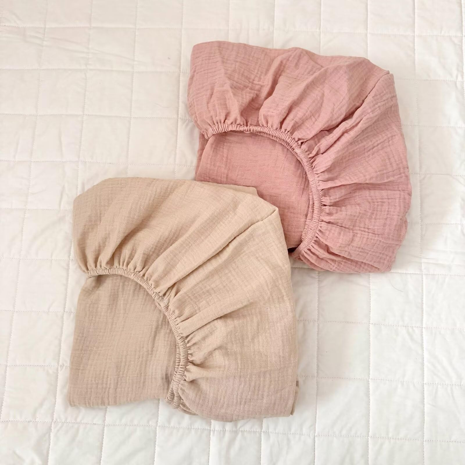 BuLuTu 2 Pack Muslin Fitted Crib Sheets 52"x28" for Standard Crib Mattress, Toddler Boys Girls 10... | Amazon (US)