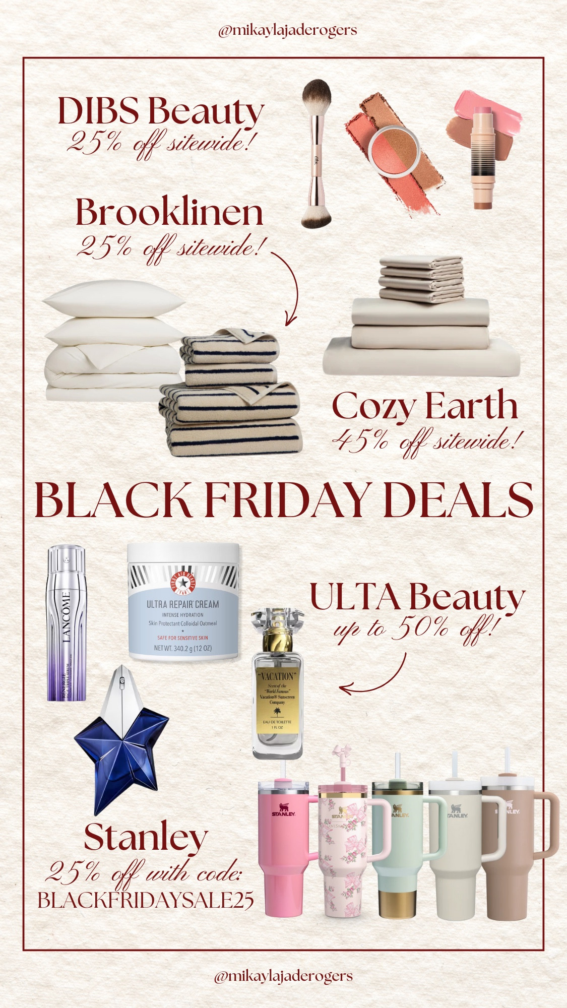 some of my favorite products that are on sale for Black Friday!

Ulta, cozy earth, Brooklinen, DIBS Beauty

#LTKHoliday #LTKGiftGuide #LTKCyberWeek