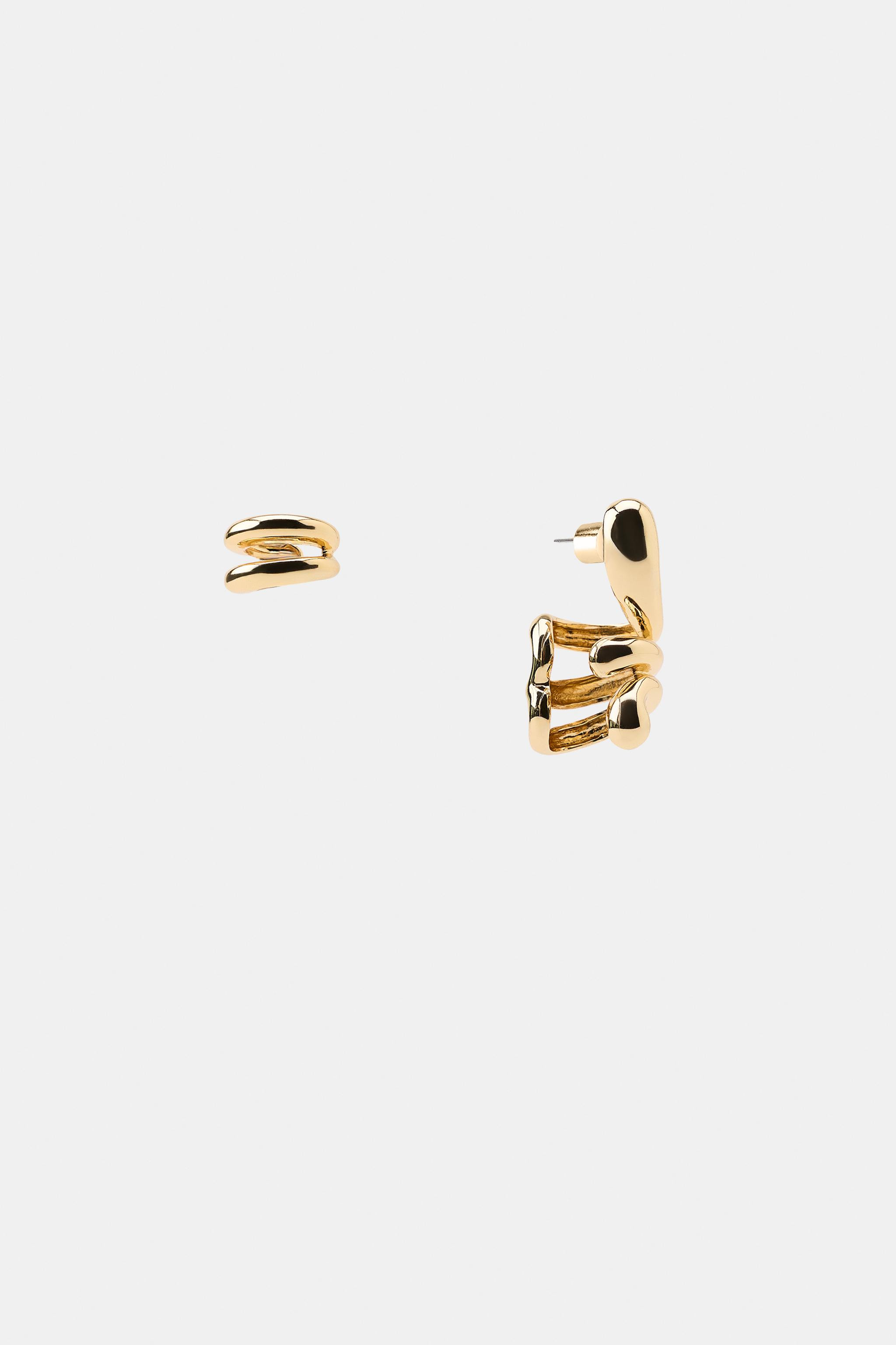 PACK OF EAR CUFF HOOP EARRINGS | Zara US