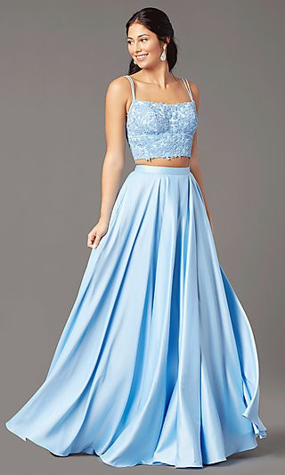 Long Two-Piece Prom Dress by PromGirl | Prom Girl
