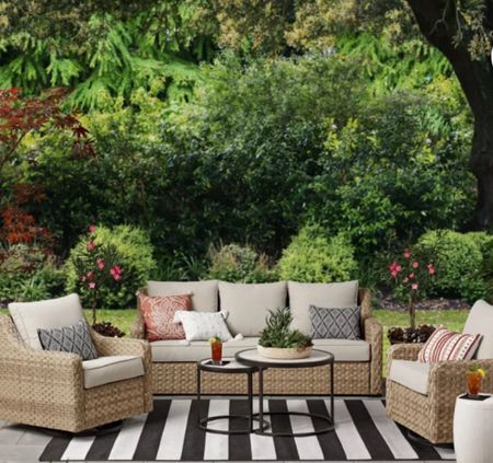 The River Oaks 5-piece patio set with covers is a great addition to your porch, deck, or patio. A comfortable spot to enjoy conversations with friends and family outdoors. Create a beautiful outdoor space today.  All-weather wicker and fade resistant fabric. 
kimbentley outdoor decor

#LTKSeasonal #LTKhome #LTKstyletip
