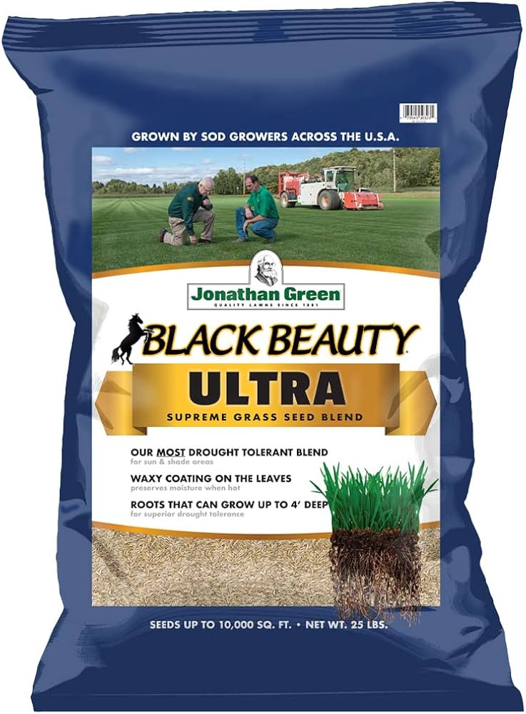 Jonathan Green (10323) Black Beauty Ultra Grass Seed - Cool Season Lawn Seed (25 lb) | Amazon (US)