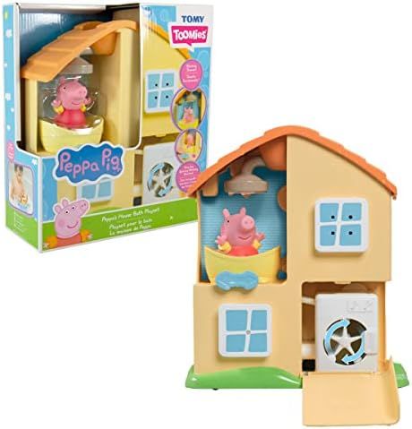 Tomy Toomies Peppa Pig Peppa’s House Bath Toy Playset – Bath Time Water Play Activity Center ... | Amazon (US)