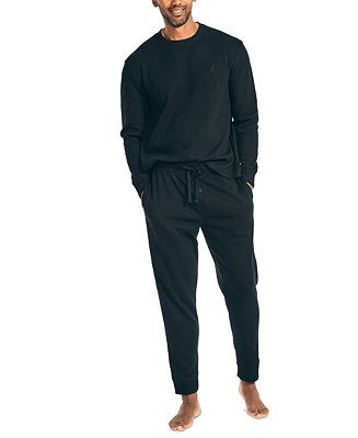 Men’s Waffle Knit Thermal Pajama Set | Macys (US)