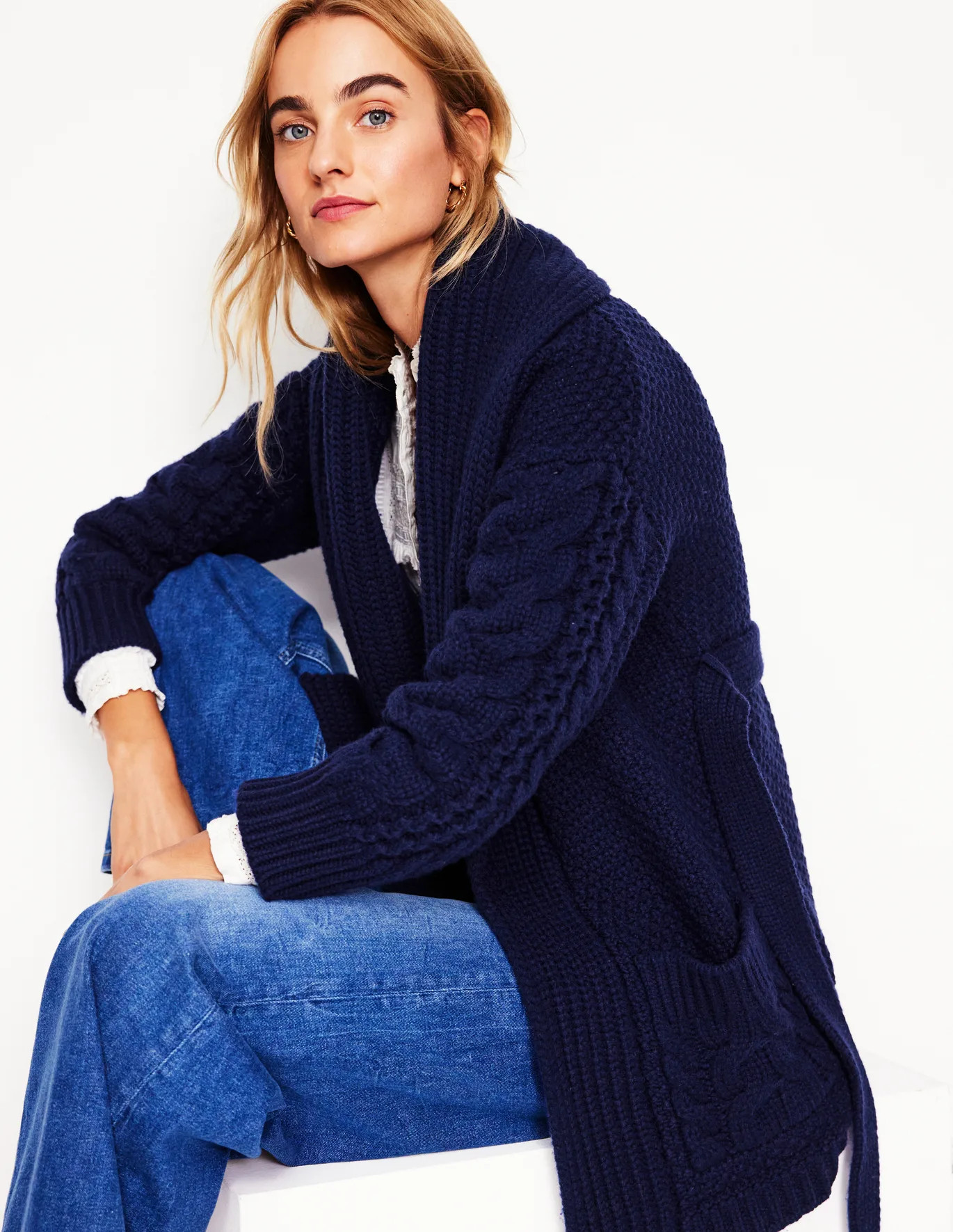 Cable Belted Cardigan | Boden UK