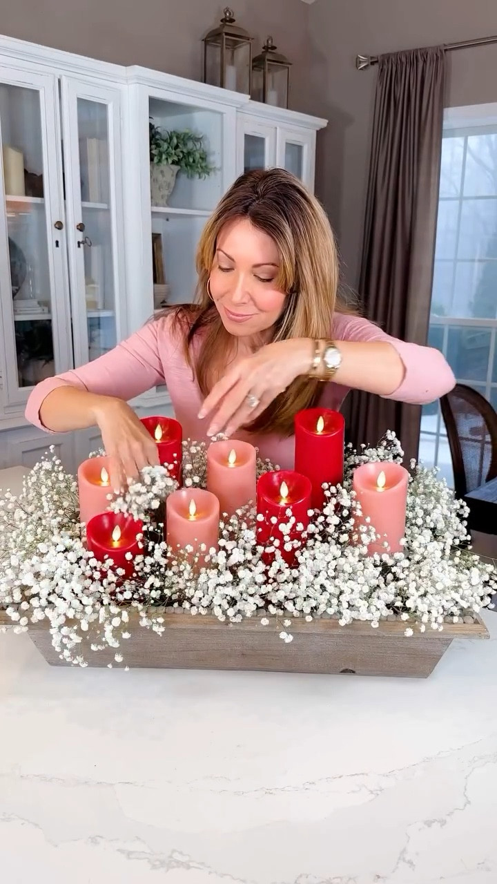 Baby’s Breath Candle Garden ❤️ let the love, light and romance take center stage in your home this Valentine’s Day. This pretty pink and red mixed candle arrangement floats among a sea of delicate baby’s breath, creating a simple, yet stunning centerpiece.  I love that this idea can be easily recreated on both a smaller or larger scale depending on what best fits your home and space.

#LTKVideo #LTKparties 

#LTKSeasonal #LTKHome #LTKStyleTip