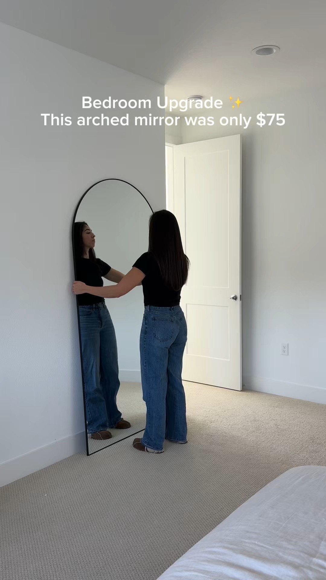 Affordable bedroom upgrade ✨
A full-length arched mirror that looks way more expensive than it is.

#LTKbedroom #LTKhomefinds