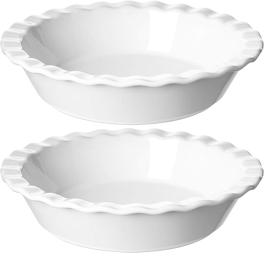 LE TAUCI Ceramic Pie Pans Plate for Baking, 9 inch Deep Dish Baking Dish, 52 ounce Bakeware for A... | Amazon (US)