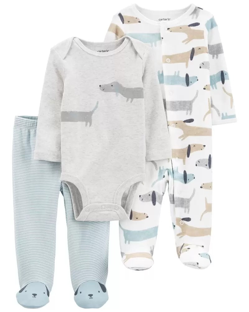 3-Piece Dog Bodysuit & Sleep & Play Set | Carter's
