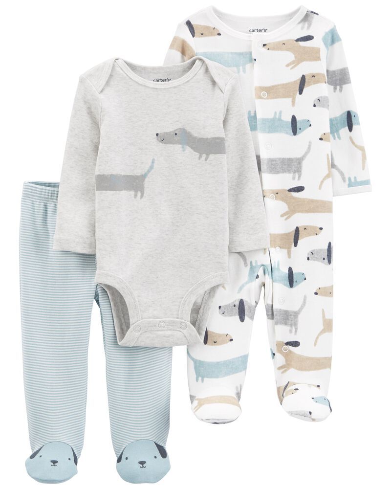 3-Piece Dog Bodysuit & Sleep & Play Set | Carter's