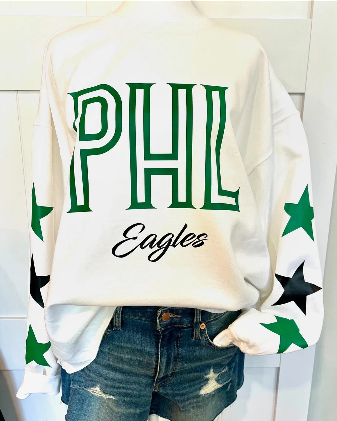 New Philadelphia Eagles Star Sweatshirt - Etsy | Etsy (US)