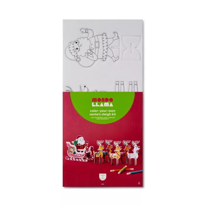 Color-Your-Own Santa's Sleigh Kit - Mondo Llama™ | Target