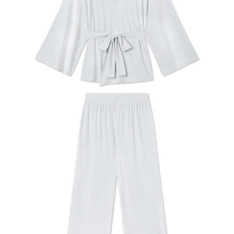 DreamModal Kimono Pajama Set in Fog | Lake Pajamas