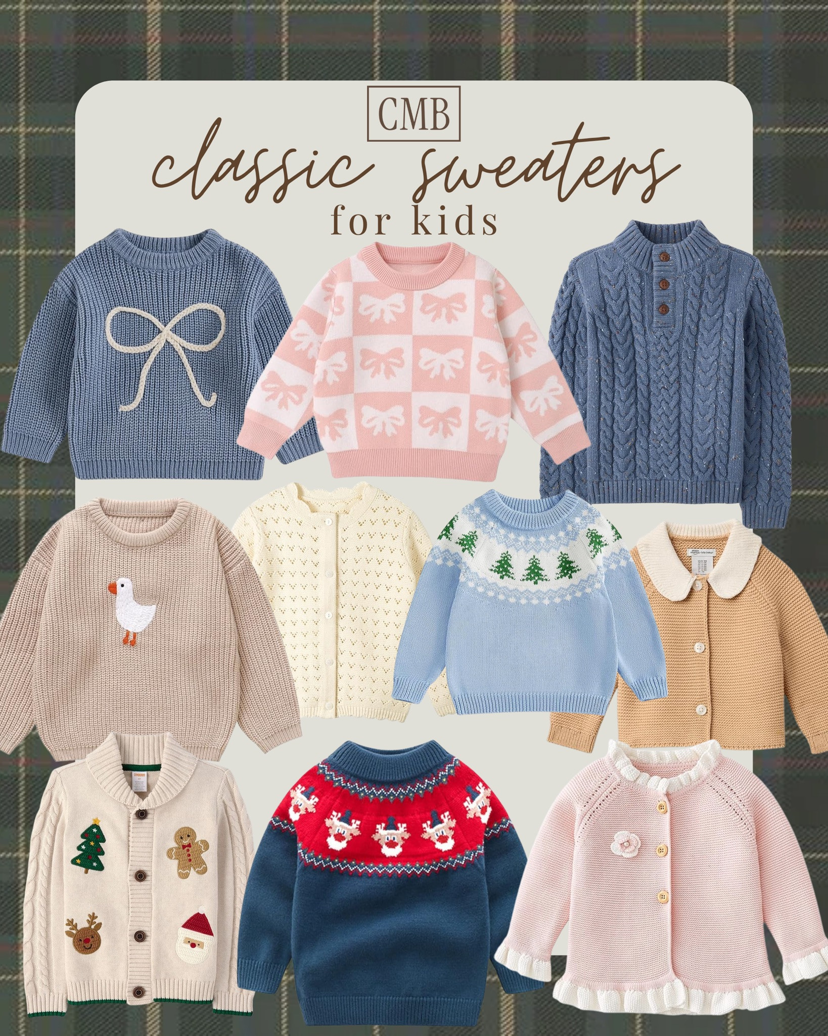 Sweet, classic knits for the little ones 🧶
A mix of timeless patterns, soft neutrals, and a few festive touches — these Amazon sweaters are cozy enough for everyday but polished enough for holiday photos.✨ 

#AmazonKids #AmazonStyle #CozyKids #HolidayStyle #AmazonFinds #ChrissyMarieBlog 

 #LTKSeasonal #LTKFindsUnder50 #LTKStyleTip