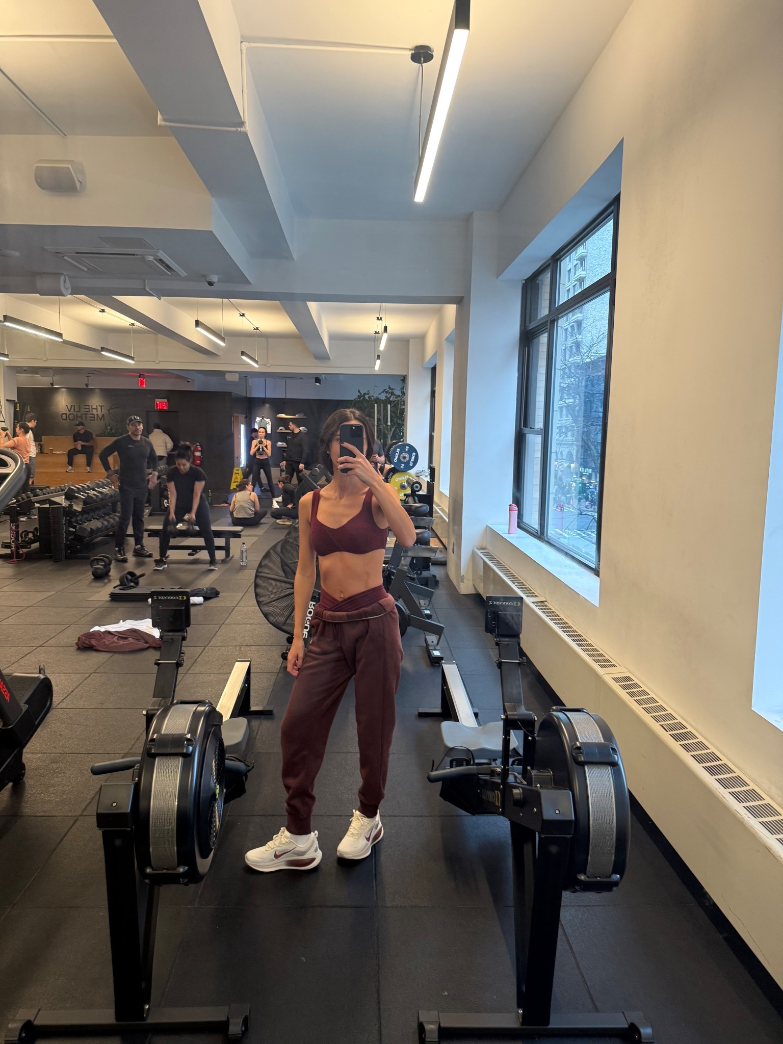 Burgundy workout set today 