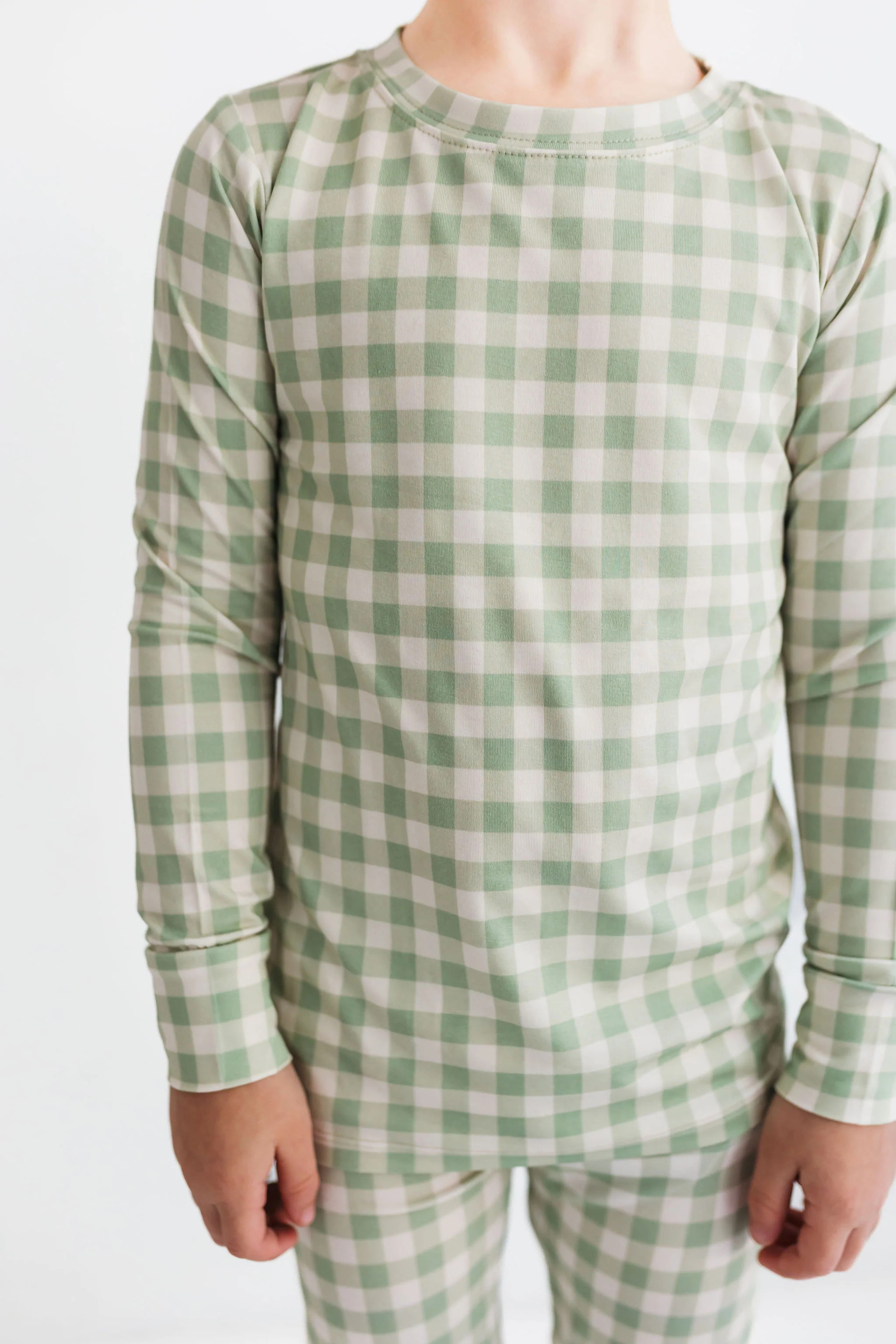 Green Gingham Two Piece Set | In My Jammers