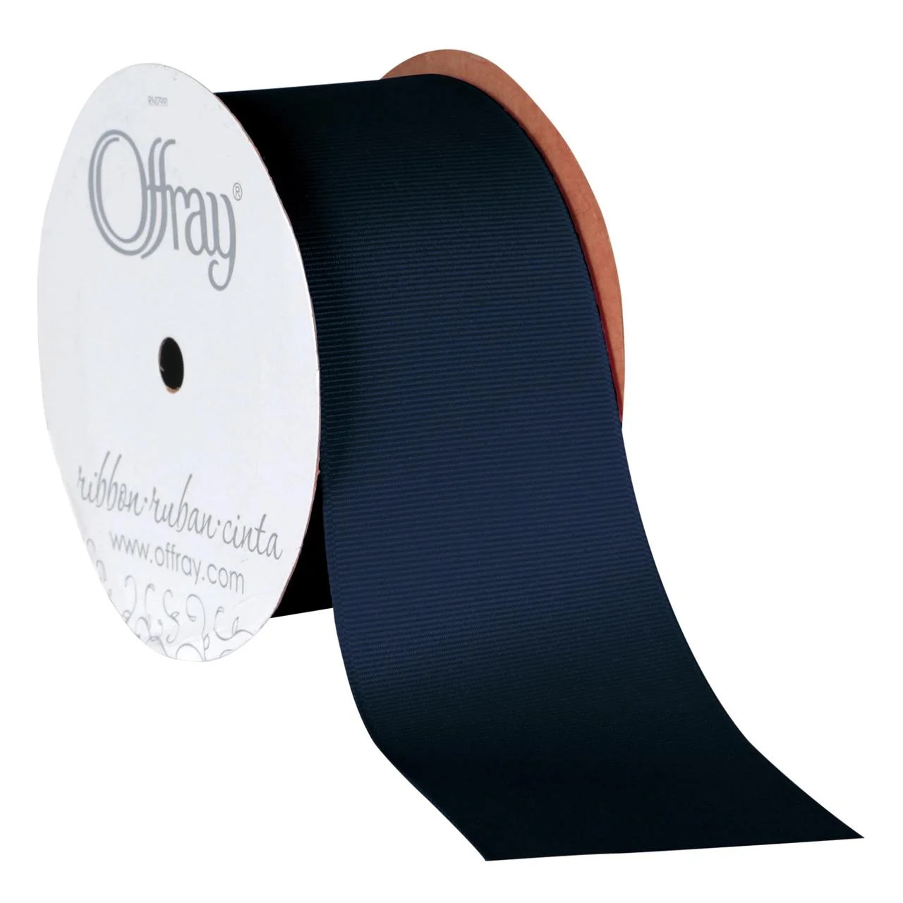 Offray Ribbon, Navy 2 1/4 inch Grosgrain Polyester Ribbon, 9 feet | Walmart (US)