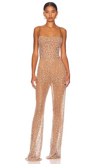 Axel Jumpsuit in Silver & Nude | Revolve Clothing (Global)