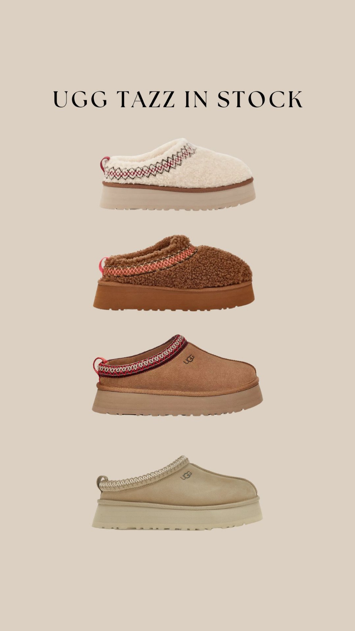 Ugh tazz in stock 

Fall shoes

#LTKtravel #LTKshoecrush #LTKHoliday