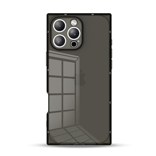 IAIYOXI Rectangle Case Compatible for iPhone 17 Pro Max, Full Camera Protection & Reinforced Corners TPU Cushion Clear Cover, Shockproof Silicone Phone Case for Women Girls (iPhone 17 Pro Max, Black) | Amazon (US)