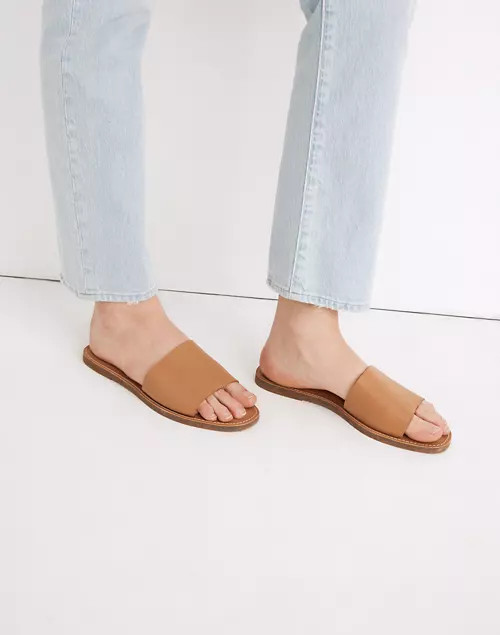 The Boardwalk Post Slide Sandal in Leather | Madewell