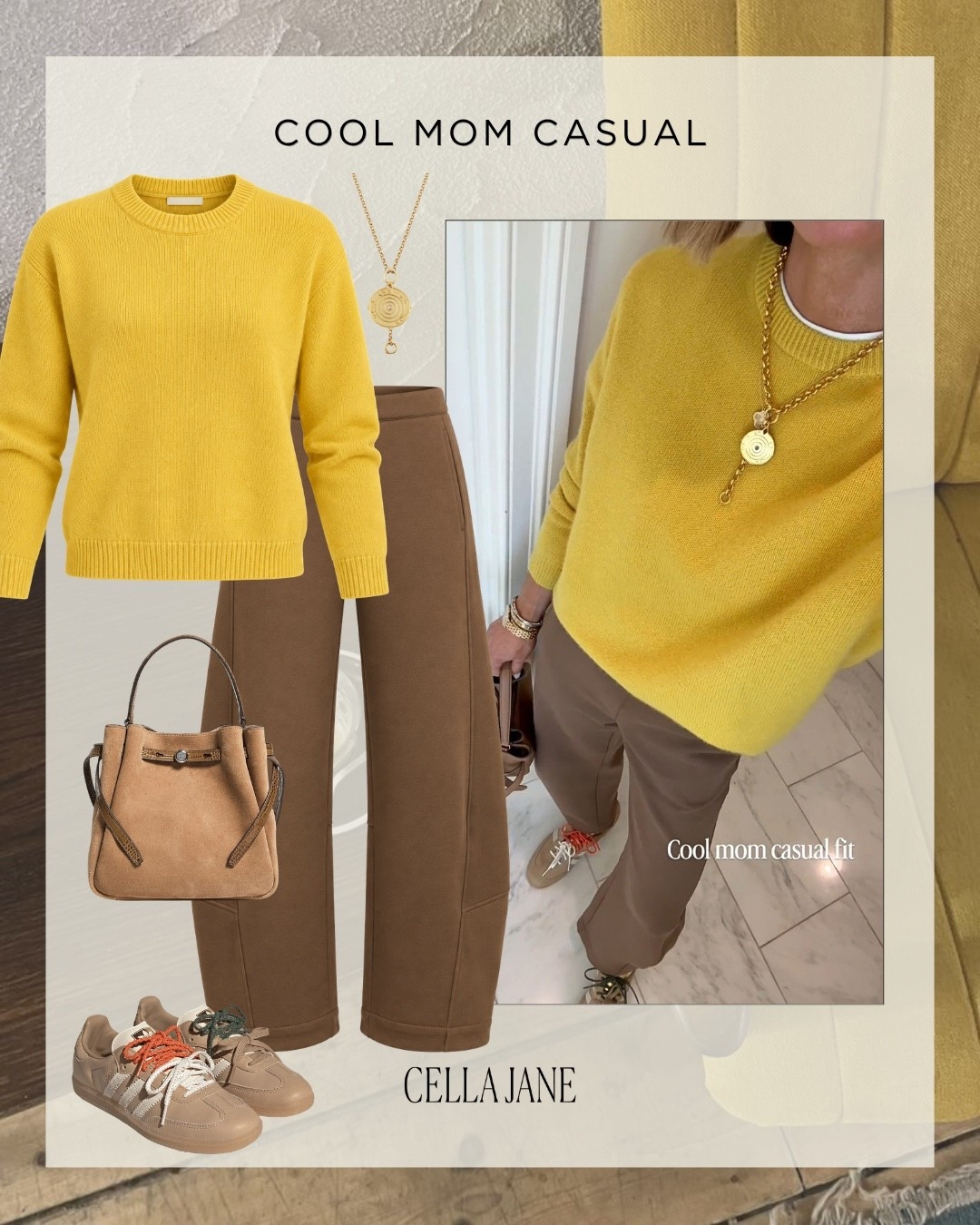Cool mom casual outfit! 💛 These viral Ruti pants are now available in this cozy scuba material. I’m 5’7 wearing size 4 (I sized up one size!)

#LTKSeasonal #LTKootd #LTKmomlife