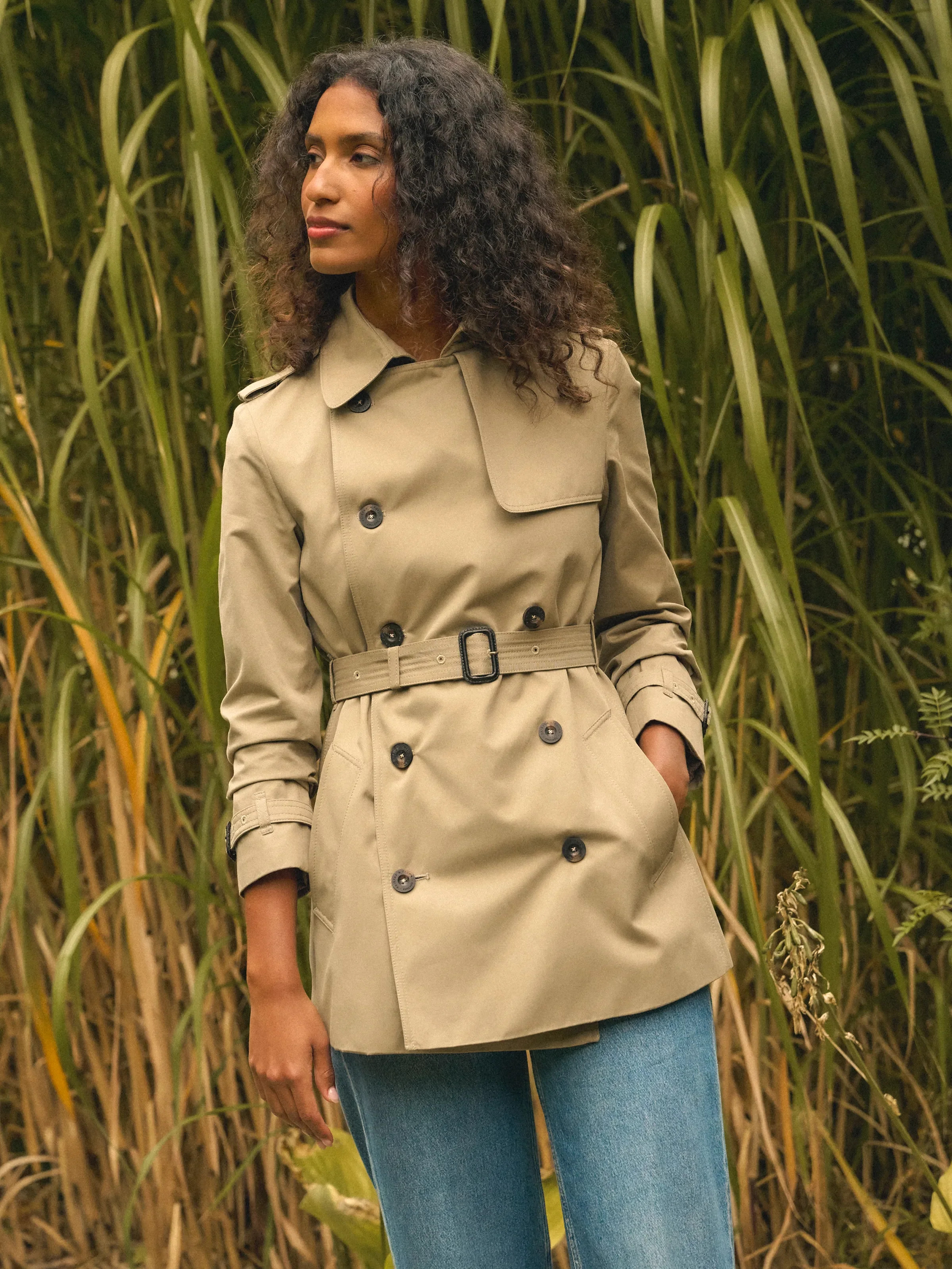 Bonnie - Women's Trench Coat - Pebble | Fairfax & Favor | Fairfax & Favor (UK)