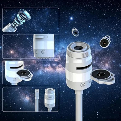 Galaxy Projector Night Light, 2-in-1 USB Portable Galaxy Star Projector Night Light, LED Ceiling/Wall Projection Lamp with 360° Rotation, USB Power fo | Wayfair North America