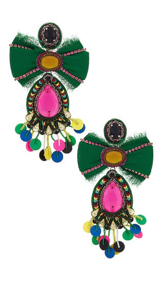 Jungle Earrings in Green, Pink, Yellow, & Multi | Revolve Clothing (Global)