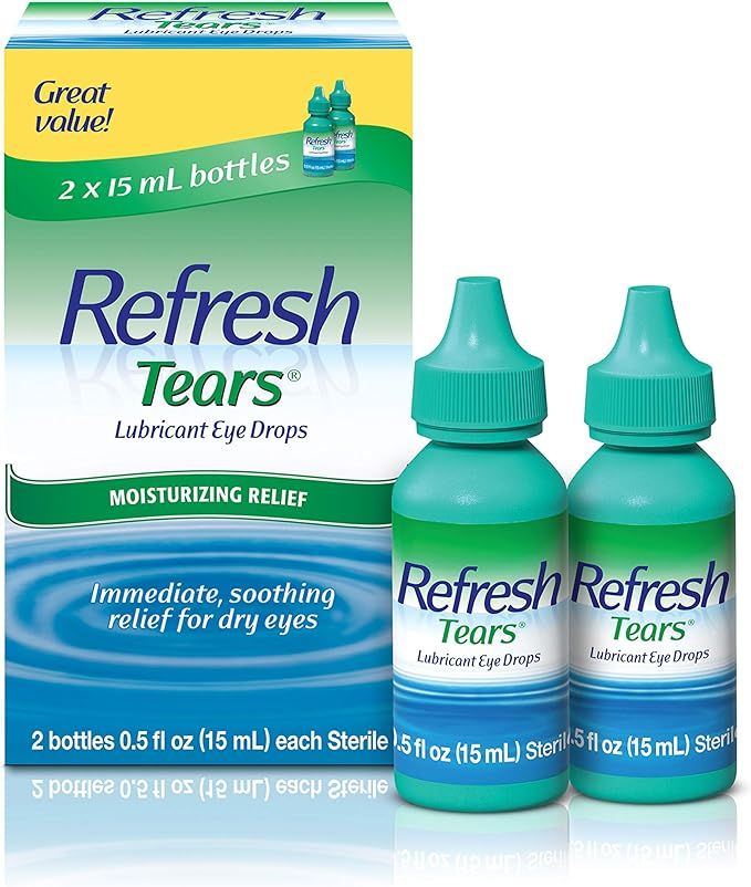 Refresh Tears Lubricant Eye Drops For Dry Eyes, 0.5 Fl Oz (2 Count) | Amazon (US)