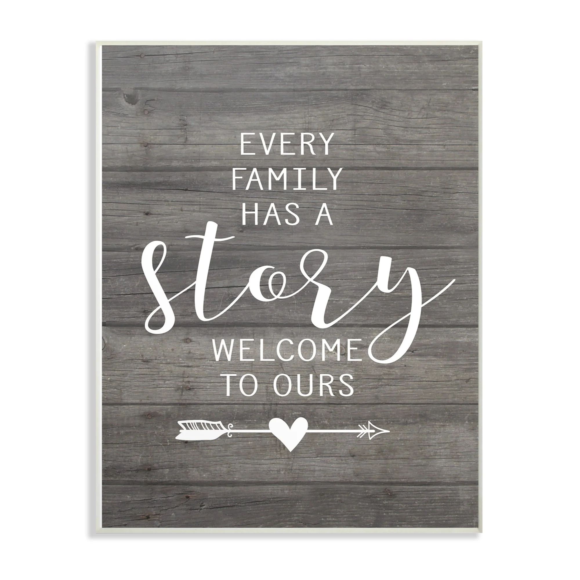 The Stupell Home Decor Collection Every Family Has A Story Wall Plaque Art, 10 x 0.5 x 15 - Walma... | Walmart (US)