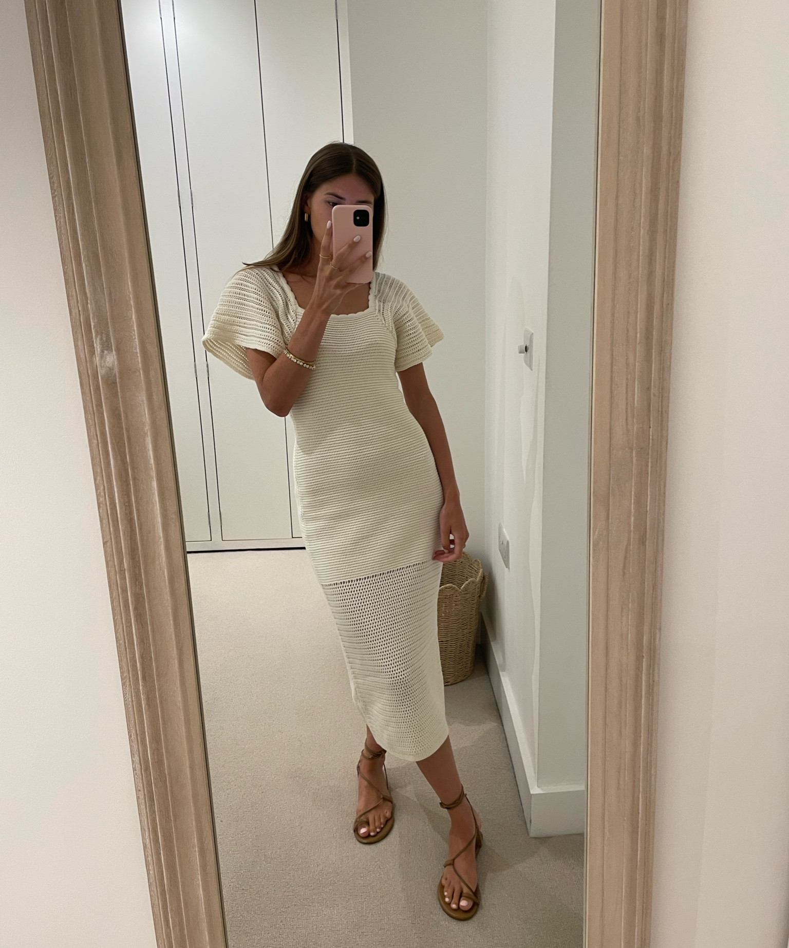 crochet midi dress with sleeves Lulus | White Crochet Long Sleeve Trumpet Midi Dress | Womens | Medium (Available in S, L, XL)