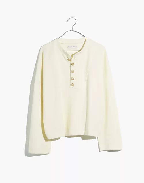 Texture & Thread Seamed Henley Top | Madewell