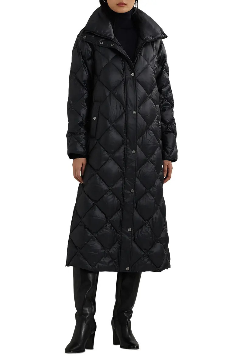 Soft Quilted Down Snap Front Coat | Nordstrom