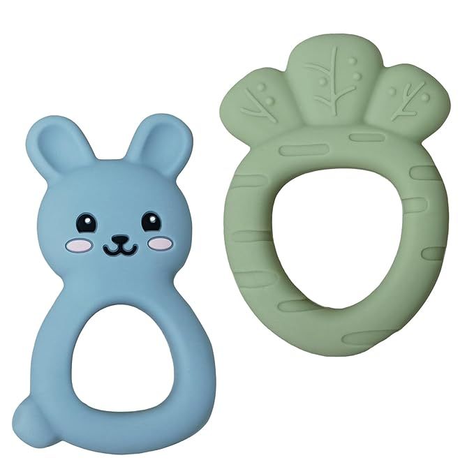 Easter Teether 2pcs Baby Teething Toys for Babies BPA-Free Silicone Material, Easy to Clean & Hol... | Amazon (US)