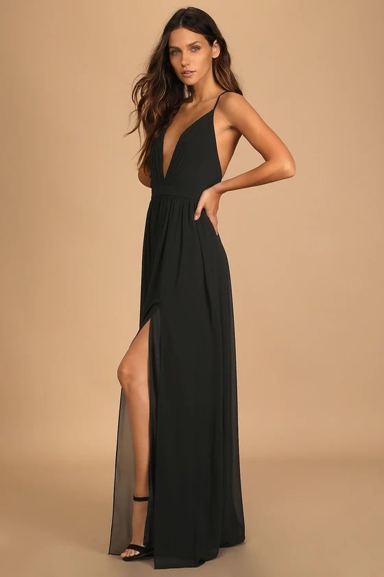 Ballroom Bliss Black Pleated Maxi Dress | Lulus (US)