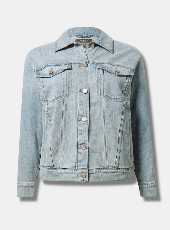 Denim Relaxed Fit Trucker | Torrid (US & Canada)