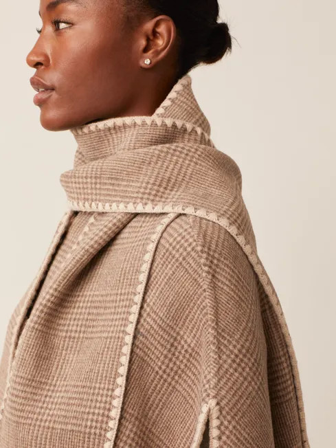 Sabrina Wool Wrap in Plaid | J.McLaughlin