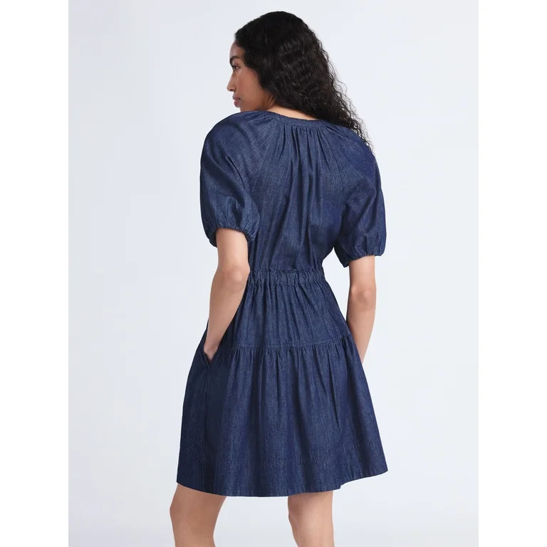 Free Assembly3.1 stars out of 7 reviews(3.1)|7 Free Assembly Women's Denim Tiered Mini Dress with... | Walmart (US)