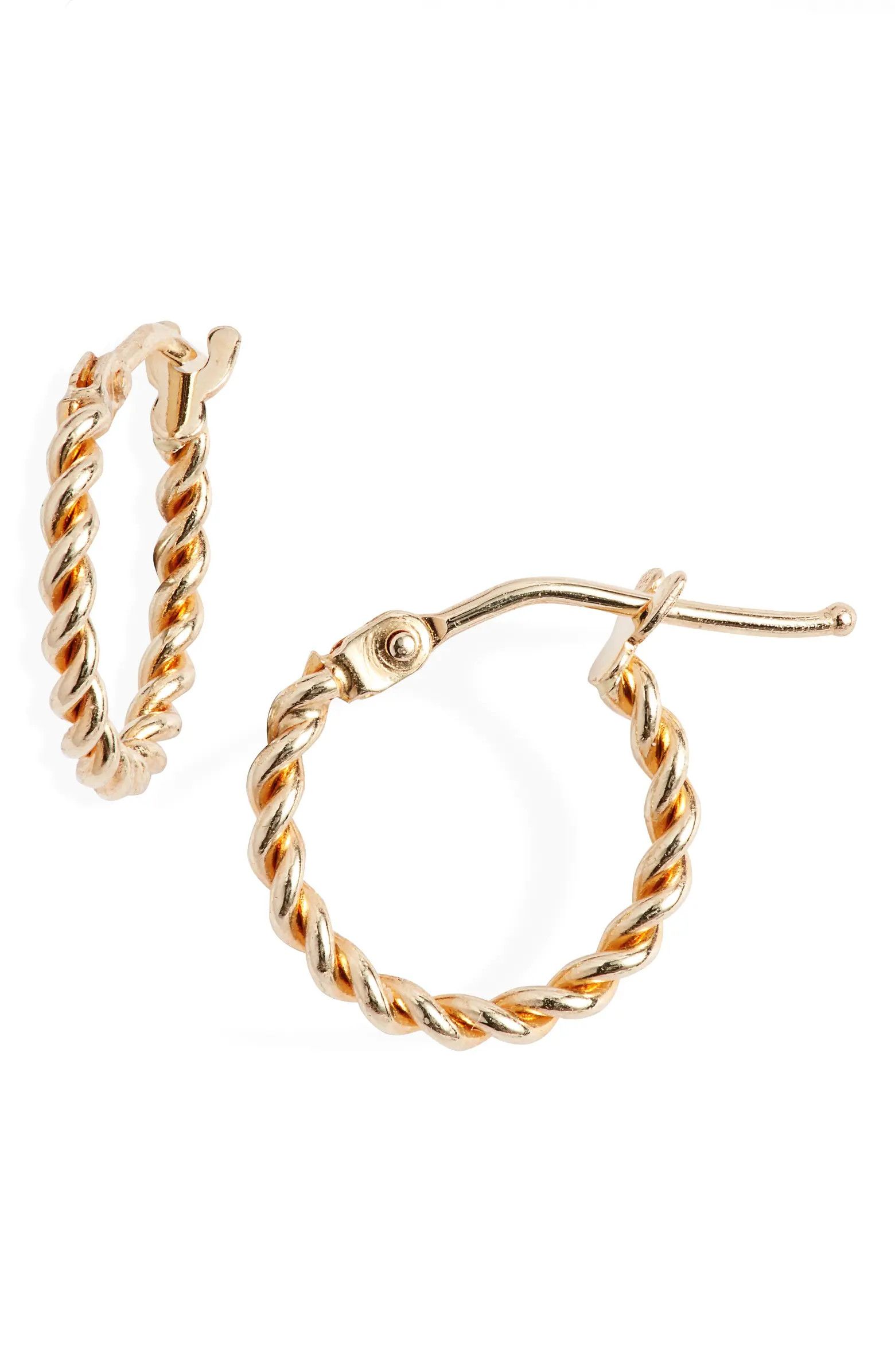 Bony Levy 14K Gold Small Twisted Rope Hoop Earrings | Nordstrom | Nordstrom