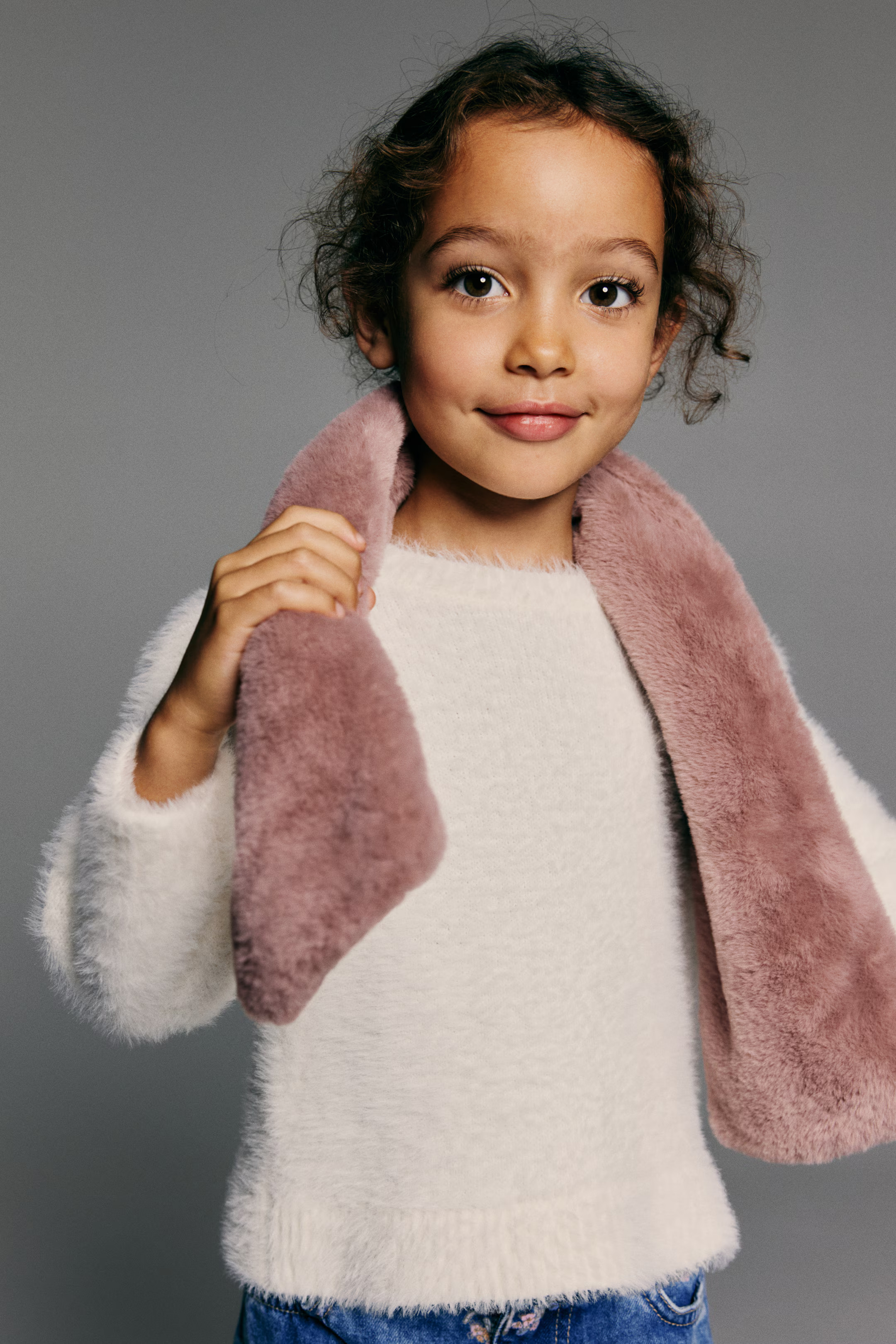 Fluffy Scarf - Dusty pink - Kids | H&M US | H&M (US + CA)