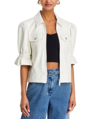 Cinq à Sept Faux Leather Puff Sleeve Jacket | Bloomingdale's Women | Bloomingdale's (US)