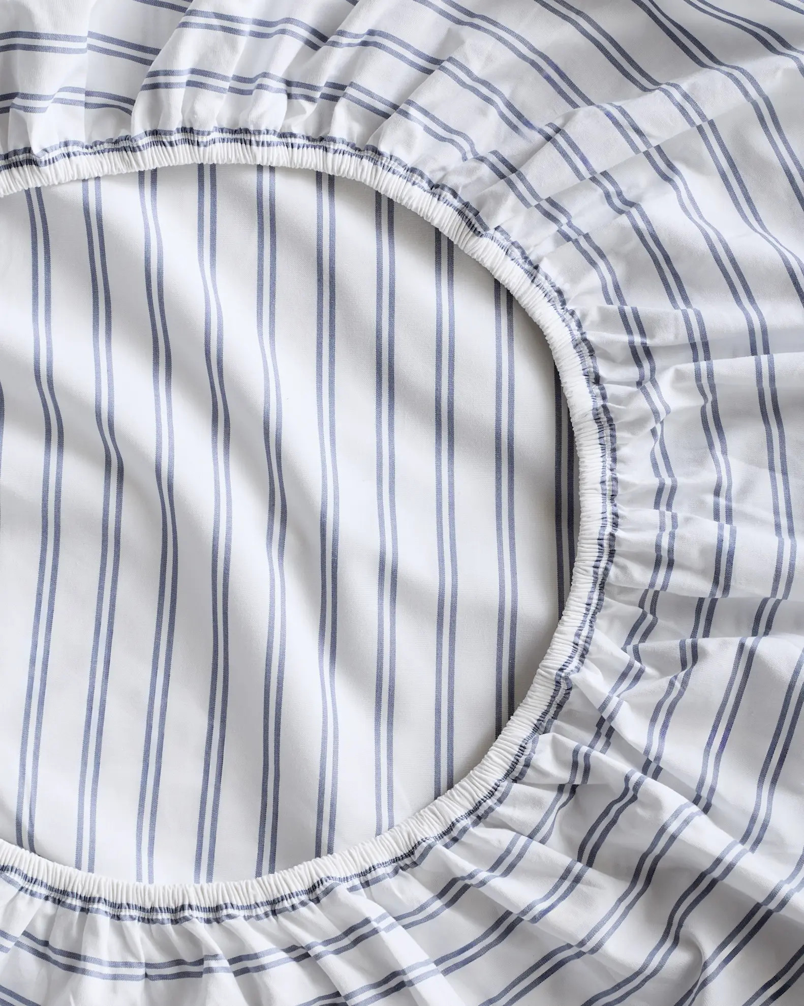 Classic Organic Percale Sheet Set in Double Stripe Toffee | Quince