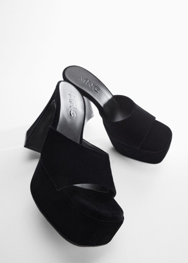 Platform velvet sandals | MANGO (US)