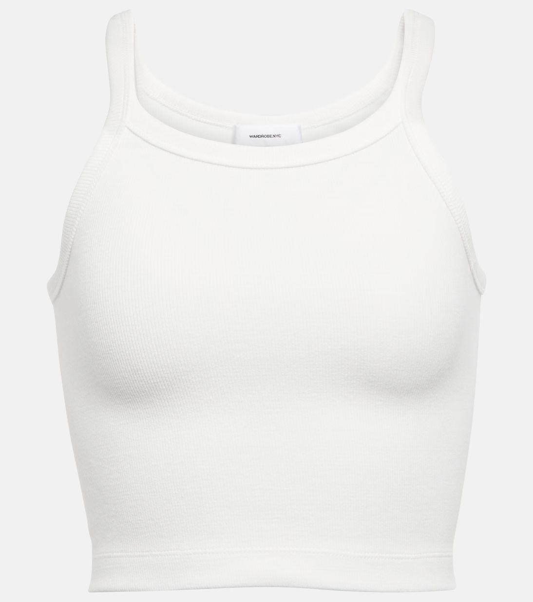 x Hailey Bieber HB cropped cotton-blend tank top | Mytheresa (INTL)