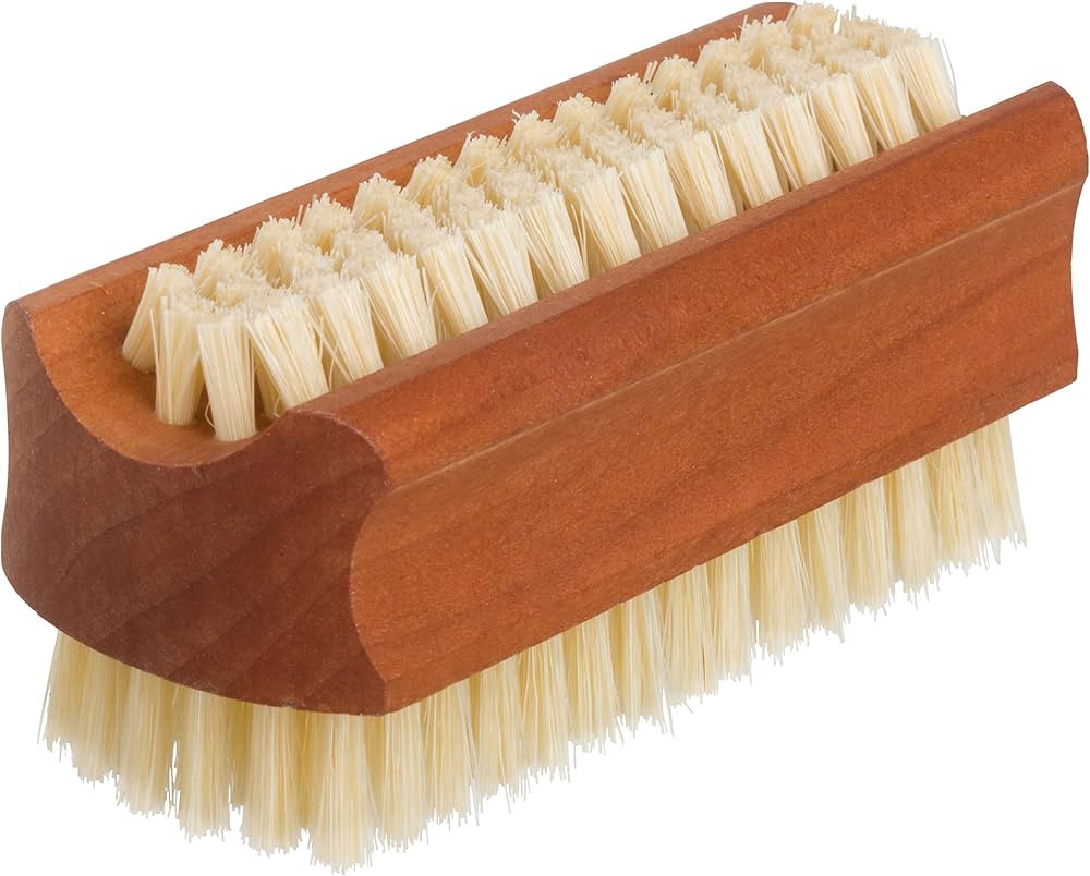 Redecker Natural Pig Bristle Nail Brush with Oiled Pearwood Handle, 3-3/4-Inches | Amazon (US)
