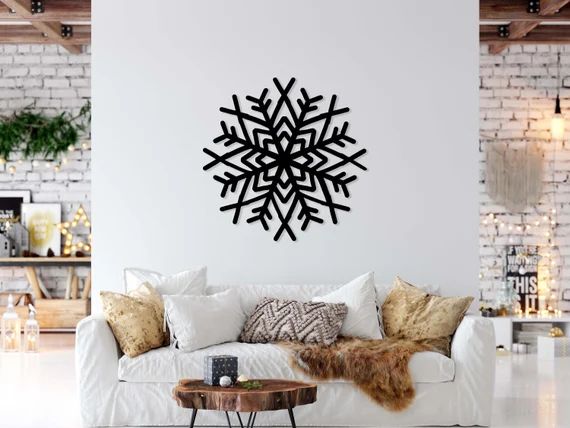 Snowflake Wall Ornament Joy Version - Etsy | Etsy (US)